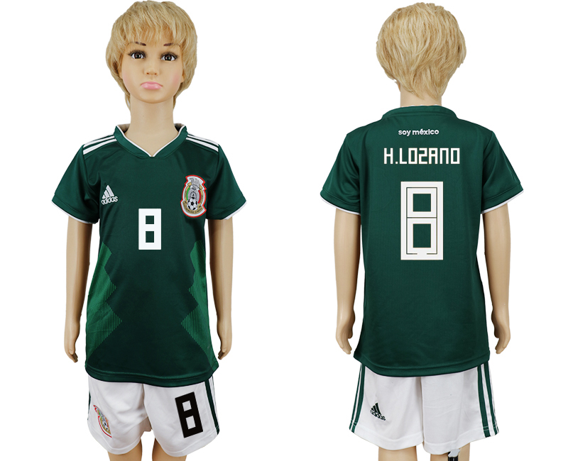 2018 World Cup Children football jersey MEXICO CHIRLDREN #H.LOZA